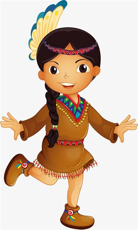 Des Personnages De Dessins Animés Des Indiens Индейские девушки
