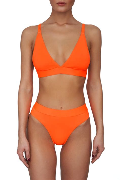 Update Your Bikini Collection By Owning This Neon Orange Color Contrast