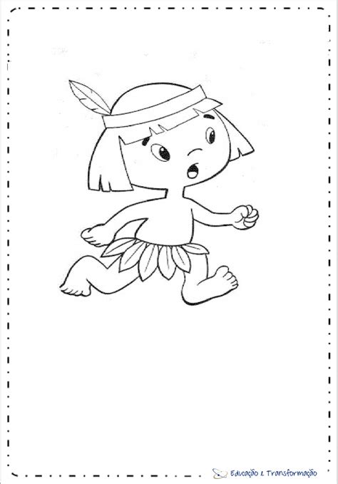 Desenho De Indio Para Colorir Educação Infantil