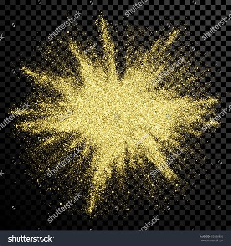 Gold Glitter Powder Explosion Golden Dust Stock Vector Royalty Free