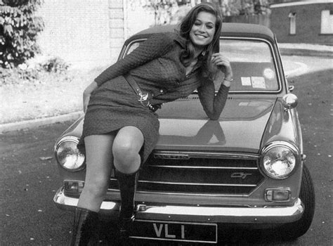 2016 ☞ hot rod and the beautiful pin up girl ☆ in a miniskirt valerie leon valerie leon