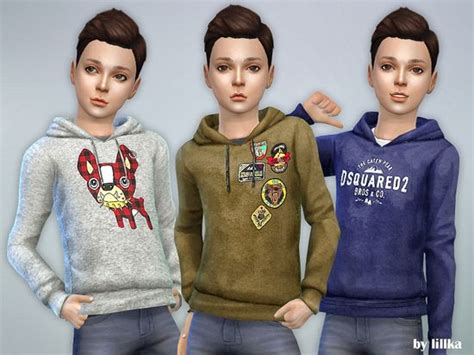Hoodie For Boys Found In Tsr Category Sims 4 Male Child Everyday