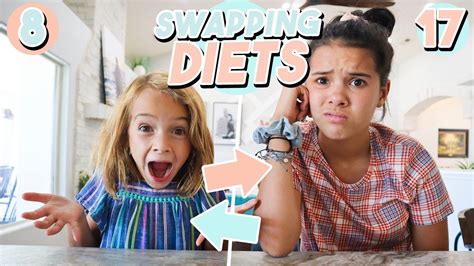 i swapped diets with my little sister again youtube