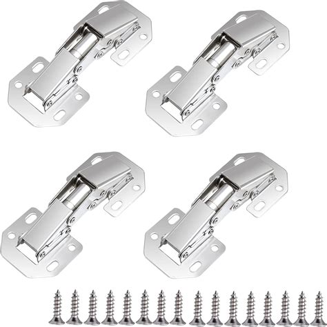 4pcs 90 Degree Concealed Hinges Cabinet Cupboard Furniture Hinges Bridge Shaped Door Hinge With