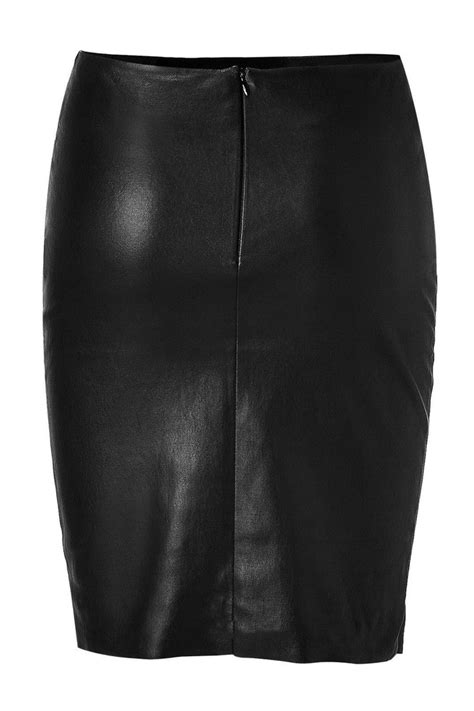 Women Real Lambskin Leather Knee Length Skirt Ws002 Koza Leathers
