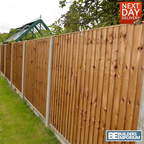 Wooden Garden CLOSE BOARD Fence Panel Feather Edge Fencing Panel 6ft