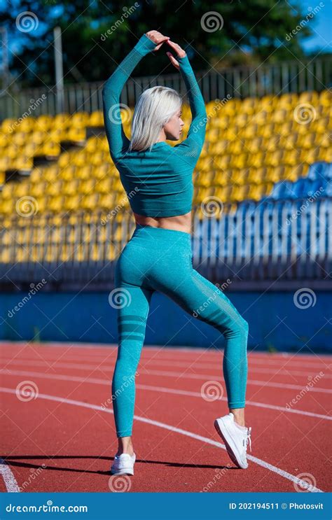 Perfect Body Shape Healthy And Sporty Fitness Woman In Sportswear