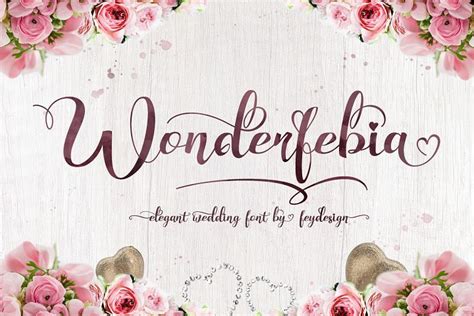 Wonderfebia Script Wedding Font 30693 Wedding Fonts Modern