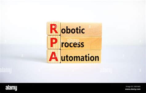 Rpa Robotic Process Automation Symbol Wooden Blocks With Words Rpa
