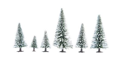 Snowy Fir Trees 10 Pcs 5 14 Cm High Noch