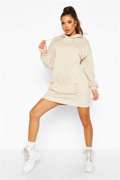 The Basic Mix And Match Oversized Hoodie Dress Boohoo Oversized Hoodie Dress Hoodie Dress