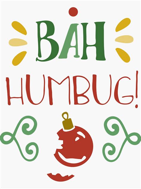 Tshirt Bah Humbug Sticker For Sale By Tangostore Redbubble