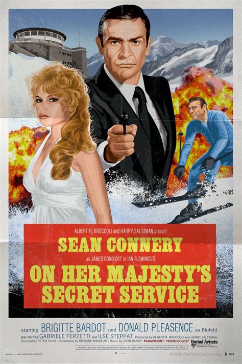 James Bond On Her Majesty S Secret Service Poster