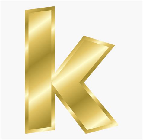 Letter K Gold Png Free Transparent Clipart Clipartkey
