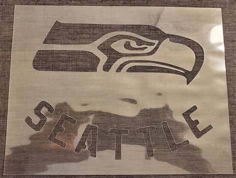 High Quality Seattle Seahawks Stencil Etsy