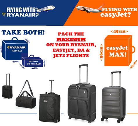 All easyjet guests are allowed the following on board the airplane easyjet is slightly strict with baggage sizes therefore they check you carry on size before you board. RYANAIR EASYJET BRITISH AIRWAYS BA MAX Hand Cabin Luggage ...