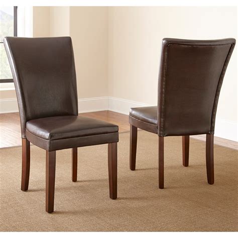 Greyson Living Hampton Brown Bonded Leather Dining Chair With Memory