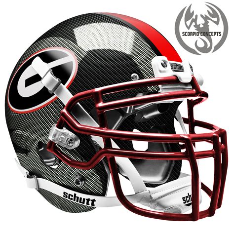 Georgia Bulldogs Alternate Carbon Fiber Concept Helmet Mini And Full