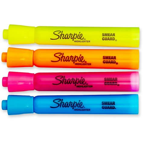 Sharpie Accent Highlighters Assorted Colors 4 Ea Pack Of 4