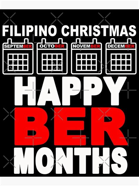 Filipino Christmas Happy Ber Months Poster For Sale By Thebrilliant