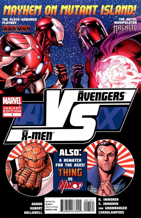 Avx Vs 1 The Invincible Iron Man Vs Magneto Thing Vs Namor The Sub Mariner Issue