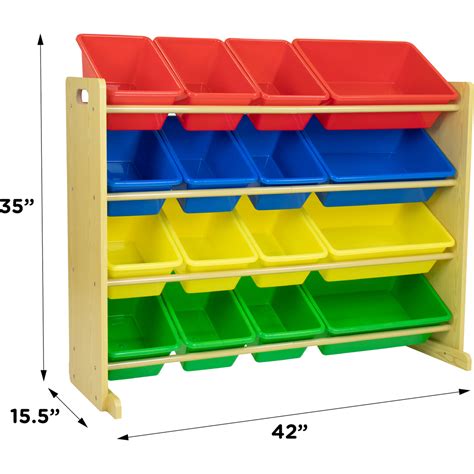 Humble Crew Super Sized Toy Storage Organizer With 16 Bins Storage