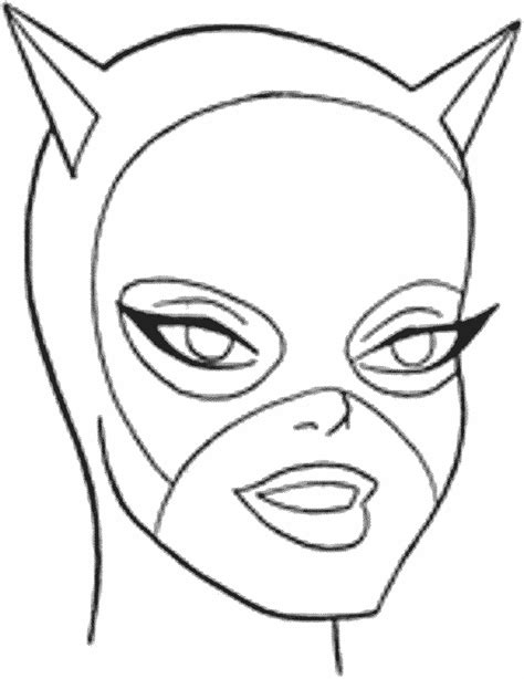 Coloriage A Imprimer Portrait De Catwoman Gratuit Et Colorier