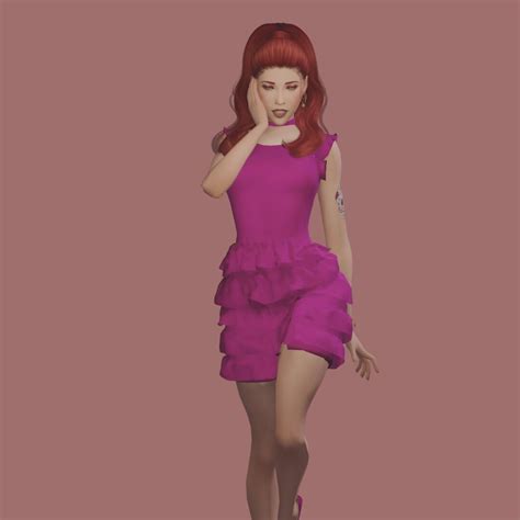 Short Ruffle Dress The Sims 4 Create A Sim Curseforge