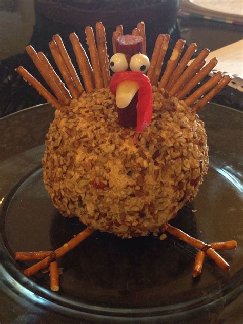 Turkey Cheeseball For Thanksgiving Or Fall Appetizer Thanksgiving