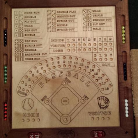 Game play is fast and easy. Handcrafted wooden baseball dice game in 2020 | Dice games ...