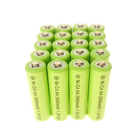 20 Aa Rechargeable Batteries Ni Cd 2800mah 12v Garden Solar Ni Mh