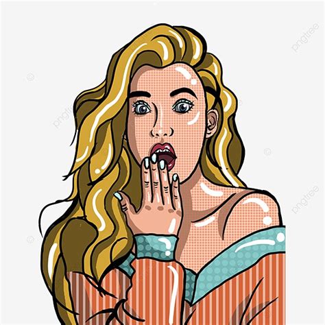 Surprised Woman Clipart Vector Surprised Woman Woman Clipart Cartoon Hand Painted PNG Image