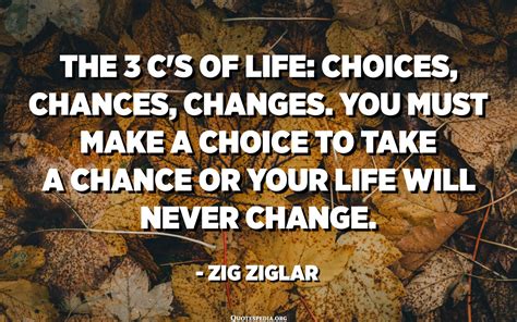The 3 Cs Of Life Choices Chances Changes You Must Make A Choice To