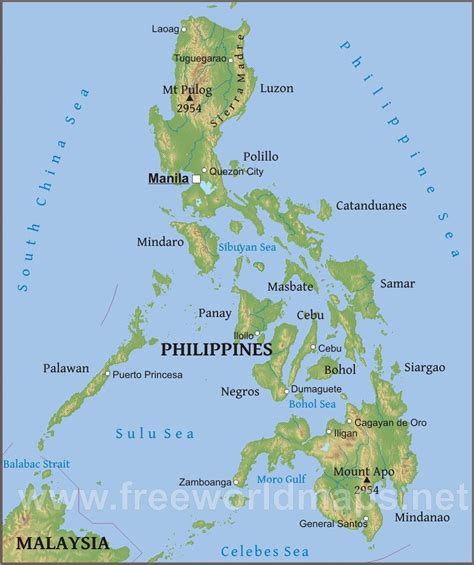 Karta Filippinerna Map Philippines Political Maps Asia Country Countries Boundaries Netmaps