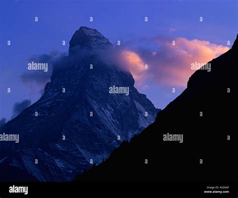 Matterhorn At Sunrise Zermatt Swiss Alps Switzerland Stock Photo Alamy