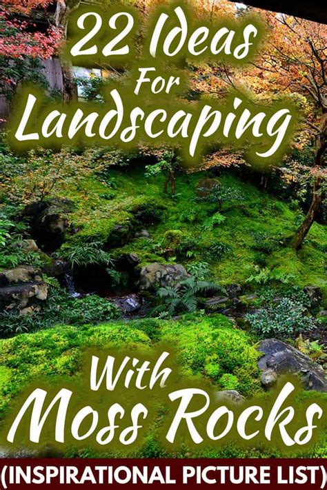 22 Ideas For Landscaping With Moss Rocks Inspirational Picture List
