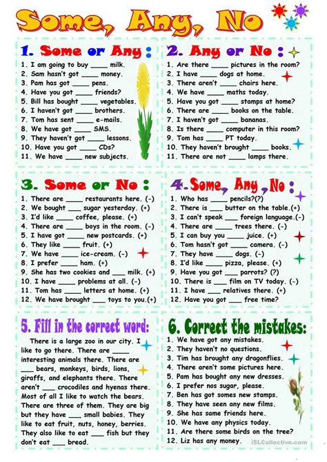 Some Any No Worksheet Free Esl Printable Worksheets Made By