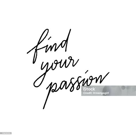 Find Your Passion Hand Lettering Stock Illustration Download Image Now Black Color