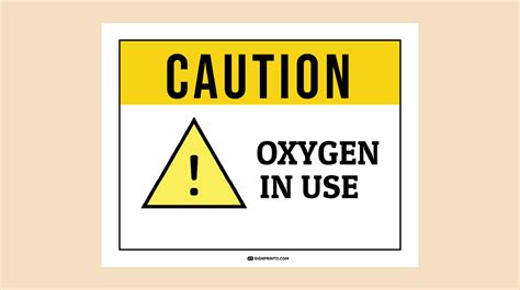 Oxygen In Use Sign Printable PDF FREE