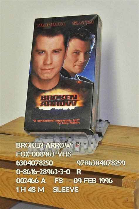 Broken Arrow Vhs John Travolta Christian Slater