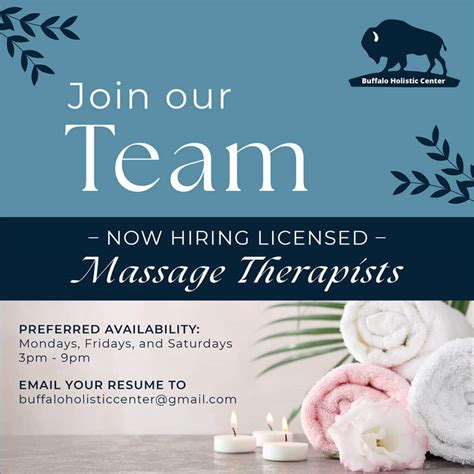 Now Hiring Massage Therapists Buffalo Holistic Center
