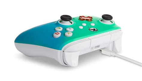 Powera Enhanced Wired Controller For Xbox Seafoam Fade Blue Teal