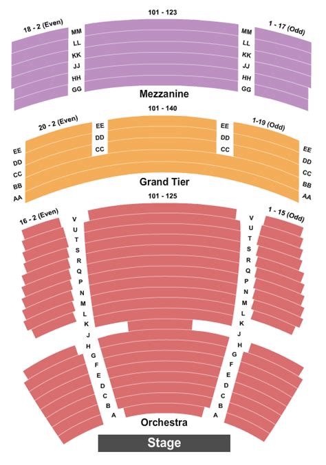 San Jose Improv Seating Chart