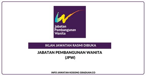 Permohonan Jawatan Kosong Jabatan Pembangunan Wanita Jpw • Portal