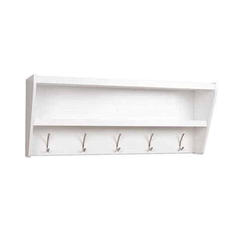 Prepac Floating Entryway Shelf And Coat Rack In White The Home Depot Canada