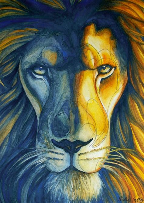 The Lion Painting Art Abstract Styles