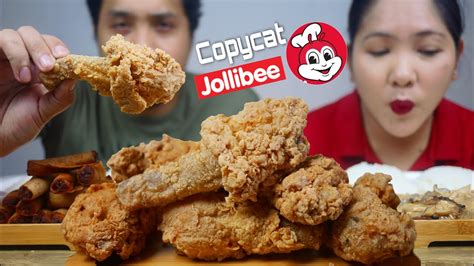 jollibee crispy chicken joy mukbang copycat bioco food trip youtube