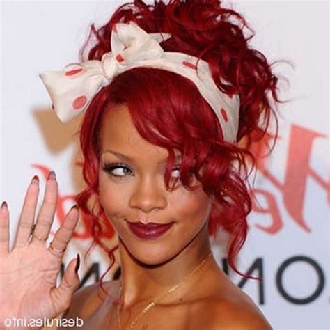 Rihanna Curly Updo Rihanna Short Curly Hair