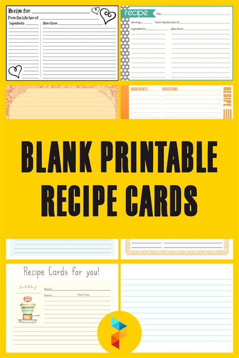 10 Best Blank Printable Recipe Cards Pdf For Free At
