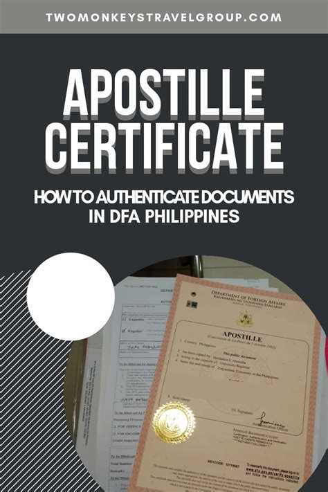 Apostille Certificate How To Authenticate Documents In Dfa Philippines